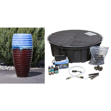 Closed Top FNT40464 Ceramic Vase Complete Fountain Kit Vase Fountain Blue Thumb